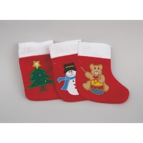 MINI CALZA FELTRO ROSSO.