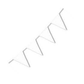 FESTONI BANDIERINE 20X30 10 MT BIANCHE