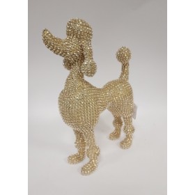 BARBONCINO C/STRASS ORO 35CM