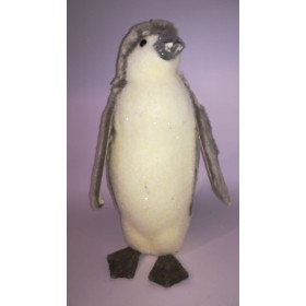 PINGUINO PELLICCIA BEIGE 40CM