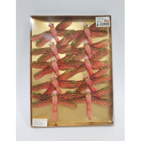 LIBELLULE ROSSE X 10 13CM PZ 24.