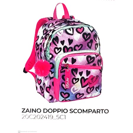 ZAINI DOPPIO SCOMPARTO SJ EVER HEARTSCOPE GIRL 2024