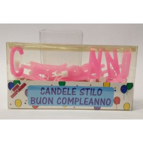 CANDELE BUON COMPLEANNO ROSA