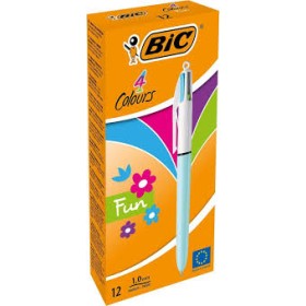 BIRO BIC 4 COLORI FUN PZ 12
