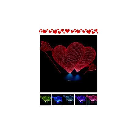 LAMPADA LED CUORI CON FRECCIA
