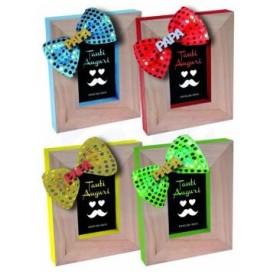 PORTAFOTO C/PAPILLON LED FESTA DEL PAPA'