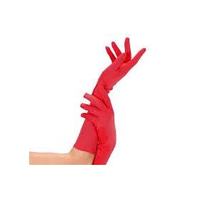GUANTI ROSSI LUNGHI IN POLIESTERE