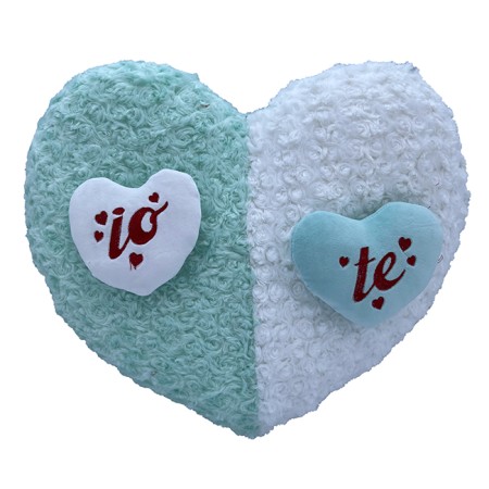 CUORE IN PELO CON 2 CUORICINI