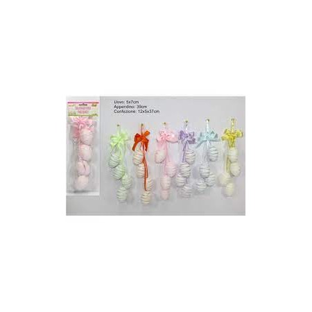 UOVA DECORATE 4PZ FILO 7 CM