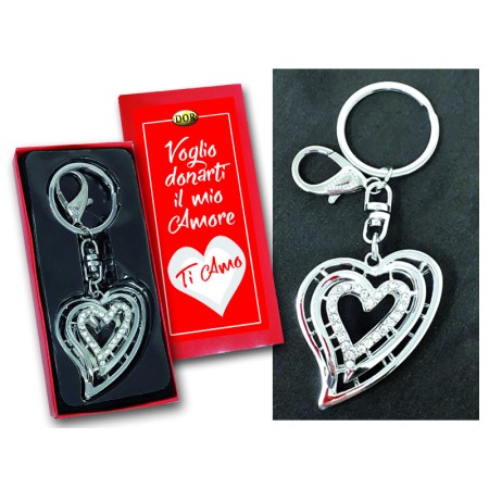PORTACHIAVI TRIDIMENSIONALI CUORE