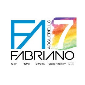 BLOCCHI FABRIANO 7 ACQUERELLO 24X33 12 FF