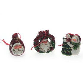 SOGGETTO DECORATIVO IN CERAMICA CON LED 3ASS.