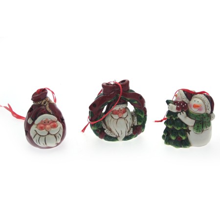 SOGGETTO DECORATIVO IN CERAMICA CON LED 3ASS.