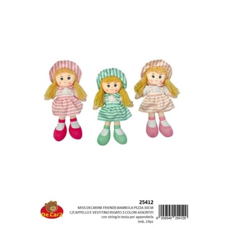 BAMBOLA DI PEZZA C/CAPPELLO CM.30