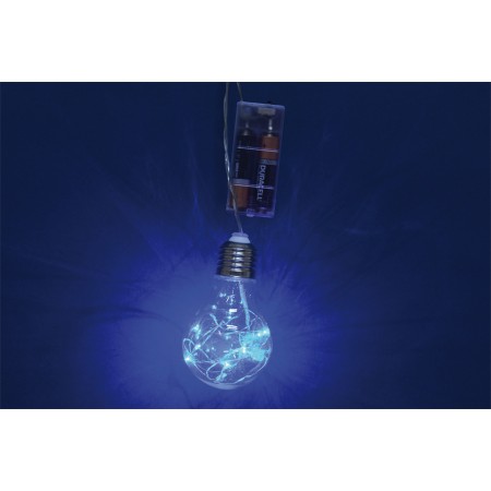 LAMPADINA 10LED BATTERIA BLU