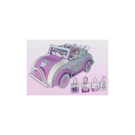 AUTO PORTA BOMBONIERE ROSA