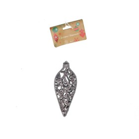 PENDENTE GOCCIA GLITTER ARGENTO