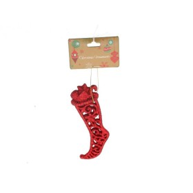 PENDENTE STIVALE GLITTER ROSSO.