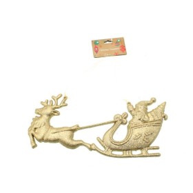 FUORIPORTA SLITTA C/RENNA GLITTER ORO