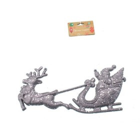 FUORIPORTA SLITTA C/RENNA GLIT.ARGENTO.