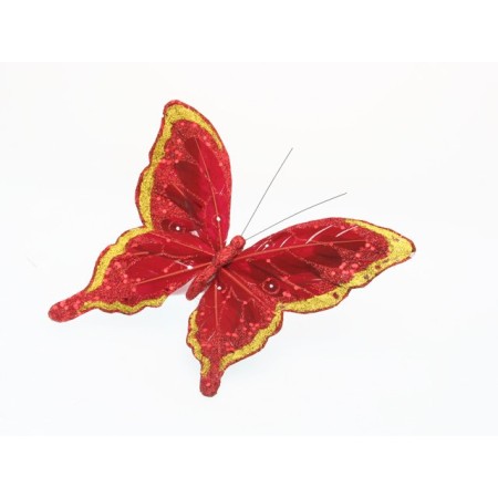 FARFALLA ALI DRITTE ROSSA 20X17CM.