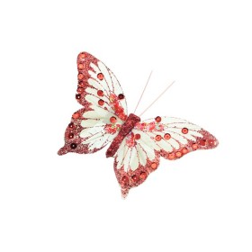 FARFALLA ROSSO CON CLIP 16CM.