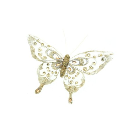 FARFALLA ORO CON CLIP 18CM