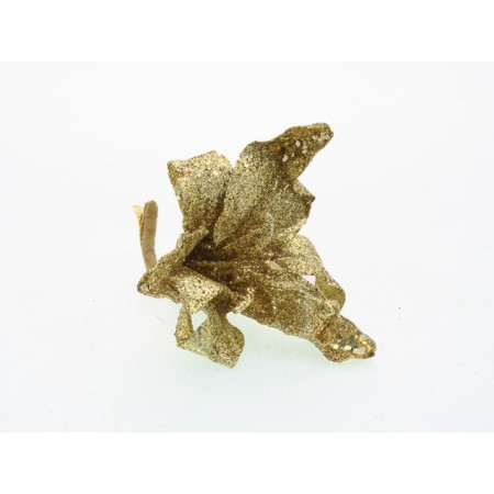 GIGLIO GLITTER ORO CON CLIP 20CM