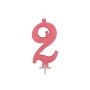 CANDELE GLITTER CM 12 FUXIA N2