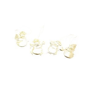 PENDENTE PUPAZZO DI NEVE 4 ASS.LAMINATO ORO.