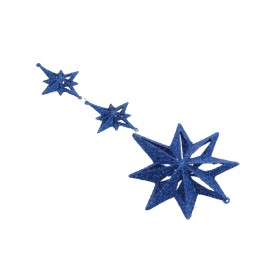 PENDENTE 3 STELLE 8 PUNTE BLU 10CM.