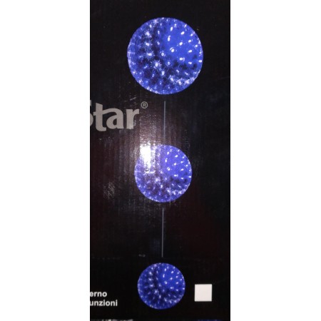 TRIS SFERE A 30 LED BLU