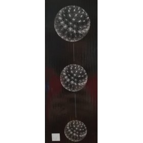 TRIS SFERE A 300 LED BIANCHE