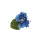 MAGNOLIA C/CLIP 6CM BLU/ARGENTO