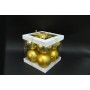 BOX 8 SFERE 10CM ORO LUCIDO