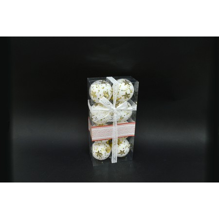 BOX 8 SFERE 7CM STELLA ORO