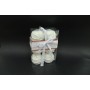 BOX 6 SFERE 9CM DECORO YZ011 BIANCO.
