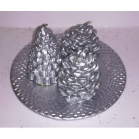 PIATTI C/2 PIGNE E 1 ALBERO - H30552S.