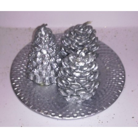 PIATTI C/2 PIGNE E 1 ALBERO - H30552S.