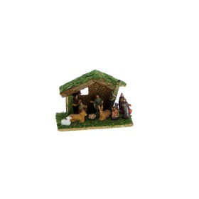 CAPANNA 20X9X13CM PRESEPE 8CM 10PZ RESINA