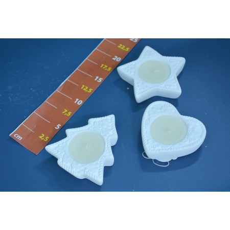P/CANDELA CERAMICA PURE WHITE 3ASS..