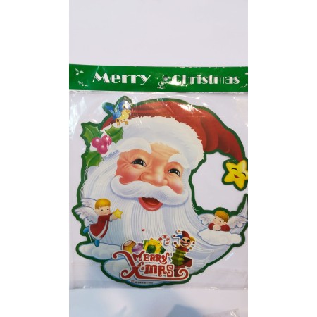 VETROFANIA TESTA DI BABBO NATALE 323-5