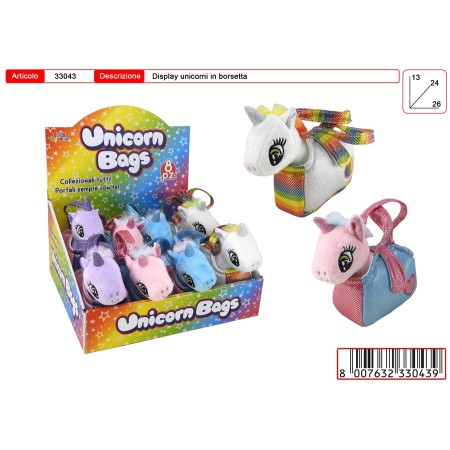 UNICORNI IN BORSETTA CM.12