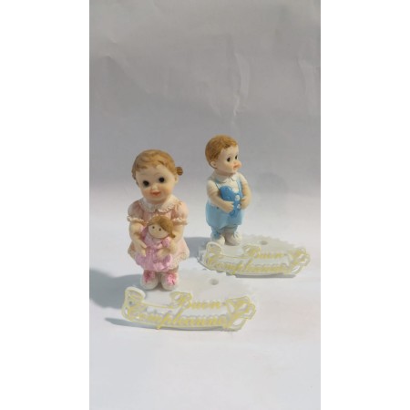 BUON COMPLEANNO REGGICANDELA ROSA/AZZURRO