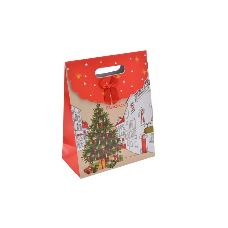 BUSTA NATALE 157GR 28X15X37 C/STRAPPO 1ASS