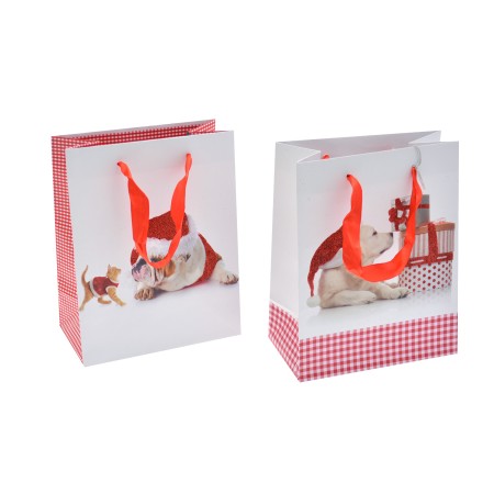 BUSTA NATALE 157GR. 11X5X18 ANIMALI 2ASS