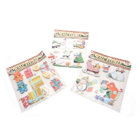 STICKER NATALE 3D 6ASS