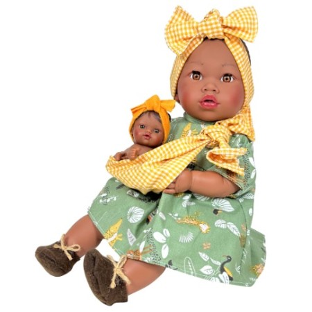 ALIKA CON BEBE' GREEN DRESS CASE CM.40