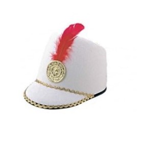 CAPELLI MAJORETTE FELTRO BIANCO/ROSSO