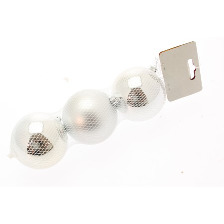 SET 3 SFERE 8CM COLORE ARGENTO